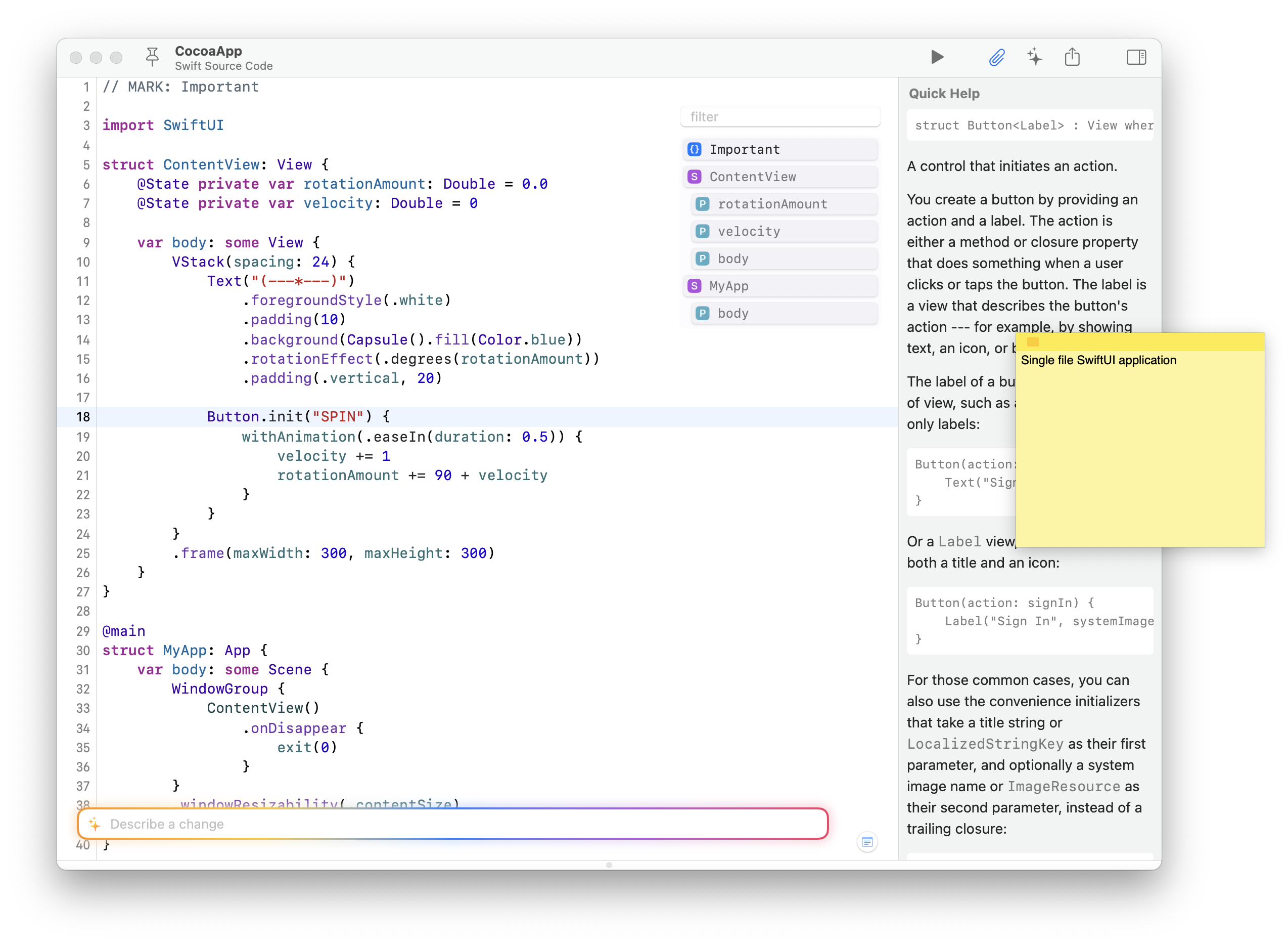 Notepad.exe code editor with library